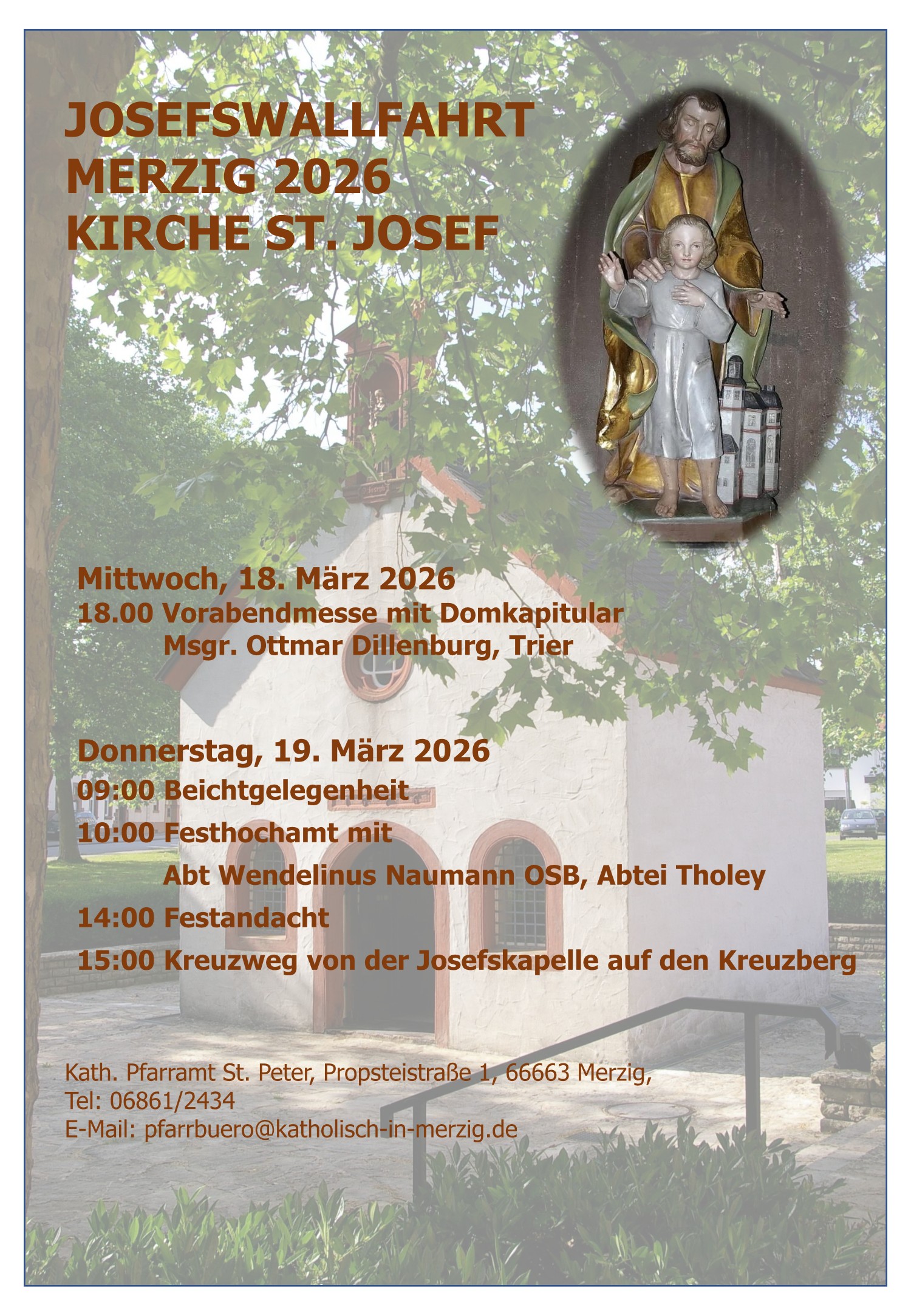 Plakat Josefswallfahrt 19.03.26