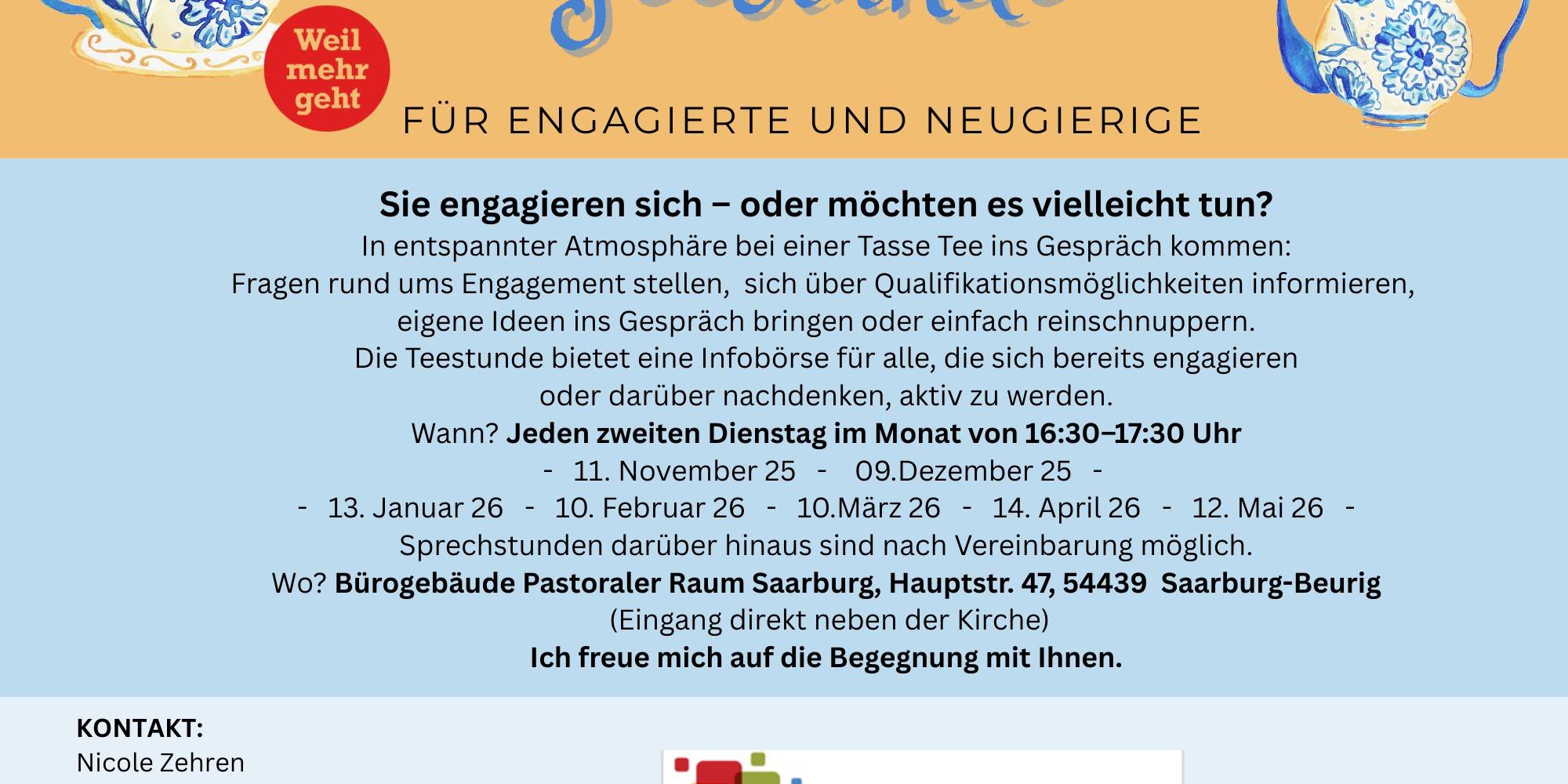 Teestunde für Engagierte und Neugierige