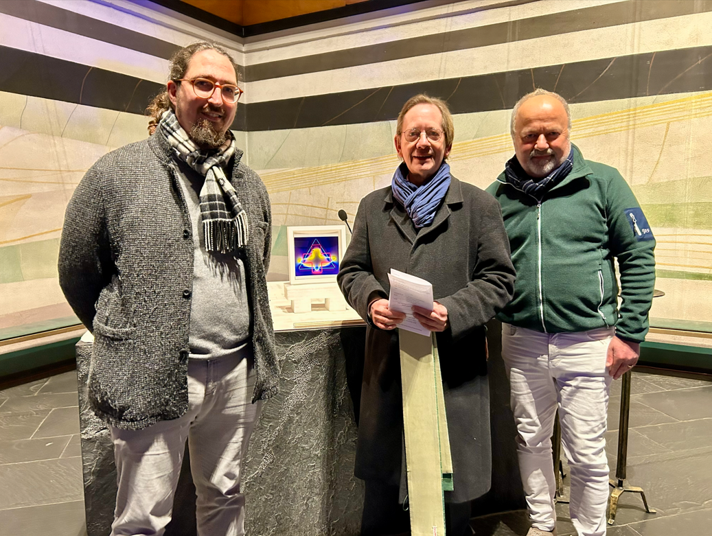 v.l.- JProf. Dr. Samuel Acloque Pfarrer Georg Dehn   Prof. Karl Ludwig Kreutz